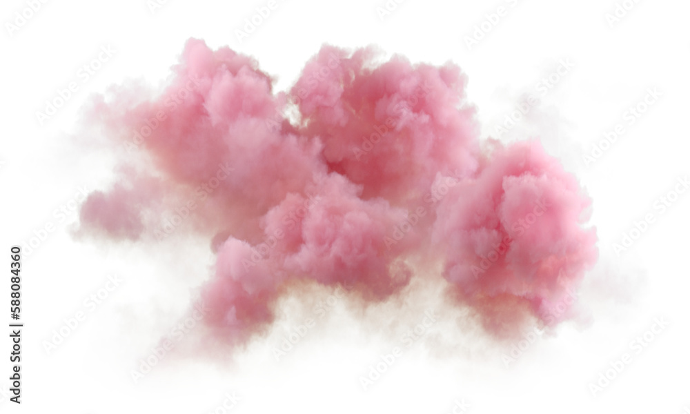 Sunset atmosphere clouds softness shapes isolated on transparent backgrounds 3d illustration png