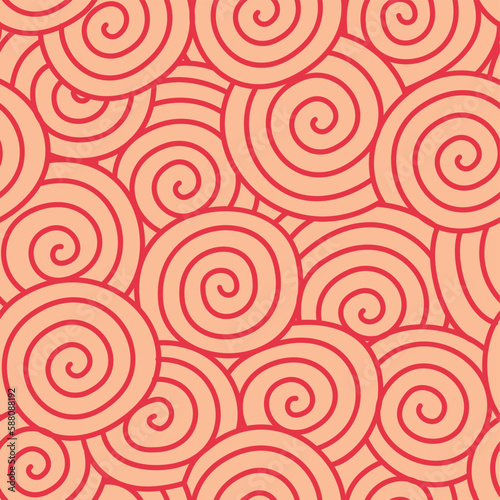 SPIRAL SWIRL CIRCLE SEAMLESS PATTERN ALL OVER PRINT VECTOR