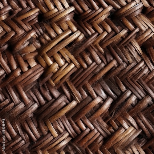 Seamless bamboo texture background, generative ai