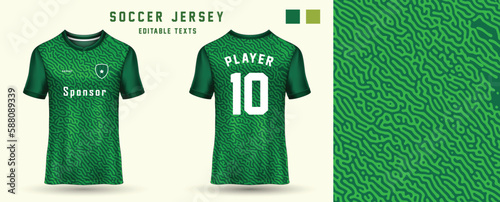 Front back soccer jersey sport tshirt template design mockup for football club