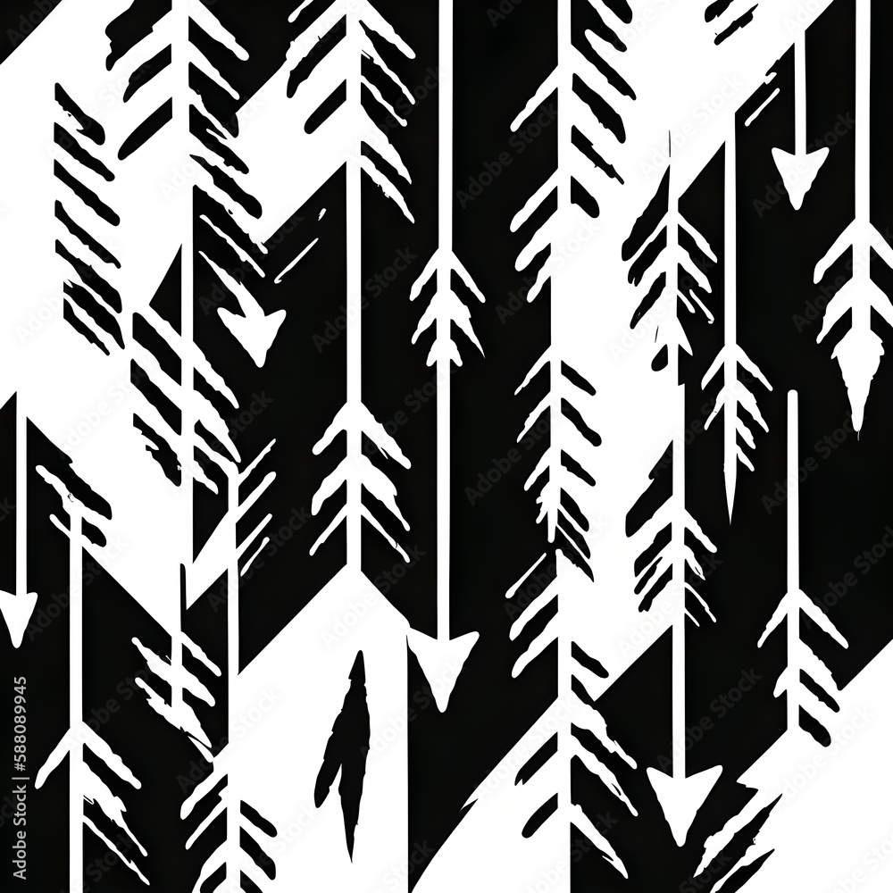 Abstract arrow pattern in black and white Abstract arrow pattern in black and white