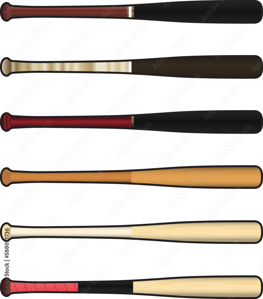 Baseball bats type models