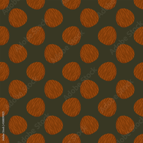 Seamless pattern with vector coconuts.