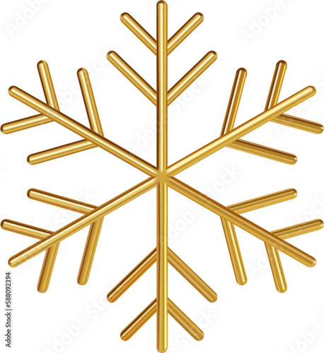 Golden snowflake icon