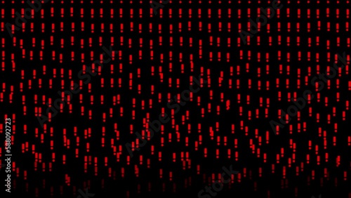 Wallpaper Mural Red Bouncing exclamation points on black bg. Abstract festive background for advertising, congratulations, text. Colorful creative flat dynamic shapes animation. Business bg. 60 fps 3D render. Torontodigital.ca