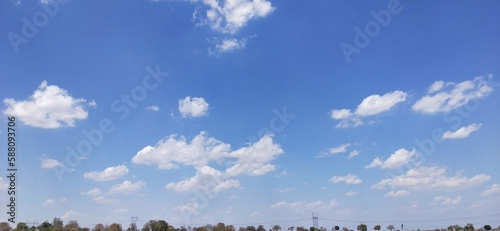 Canvas Print blue sky and clouds