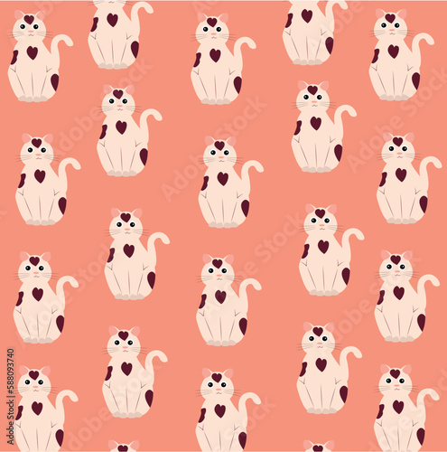 seamless pattern with funny animals.potern cat