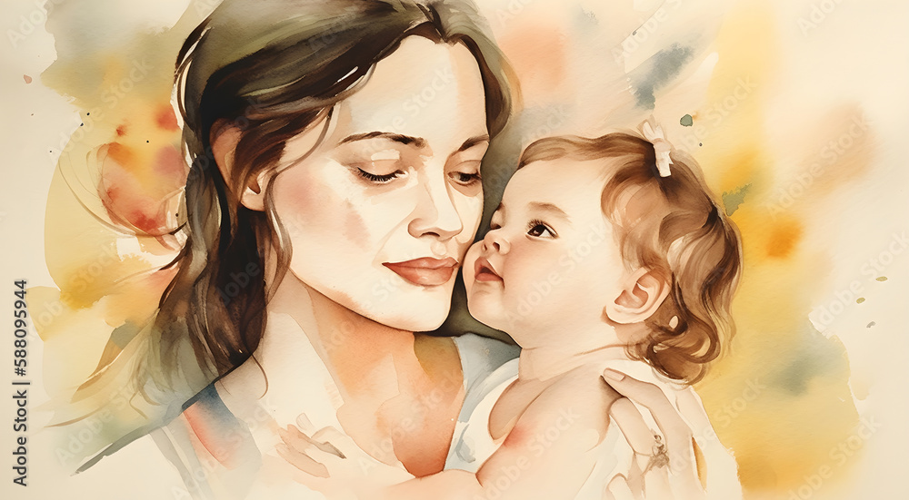 Mothers Day concept with mother and her child