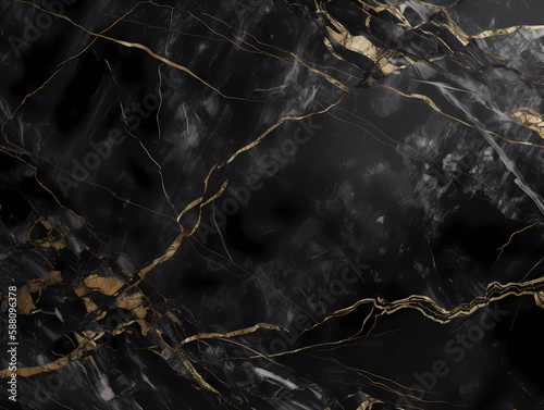 Black gold marble background - texture