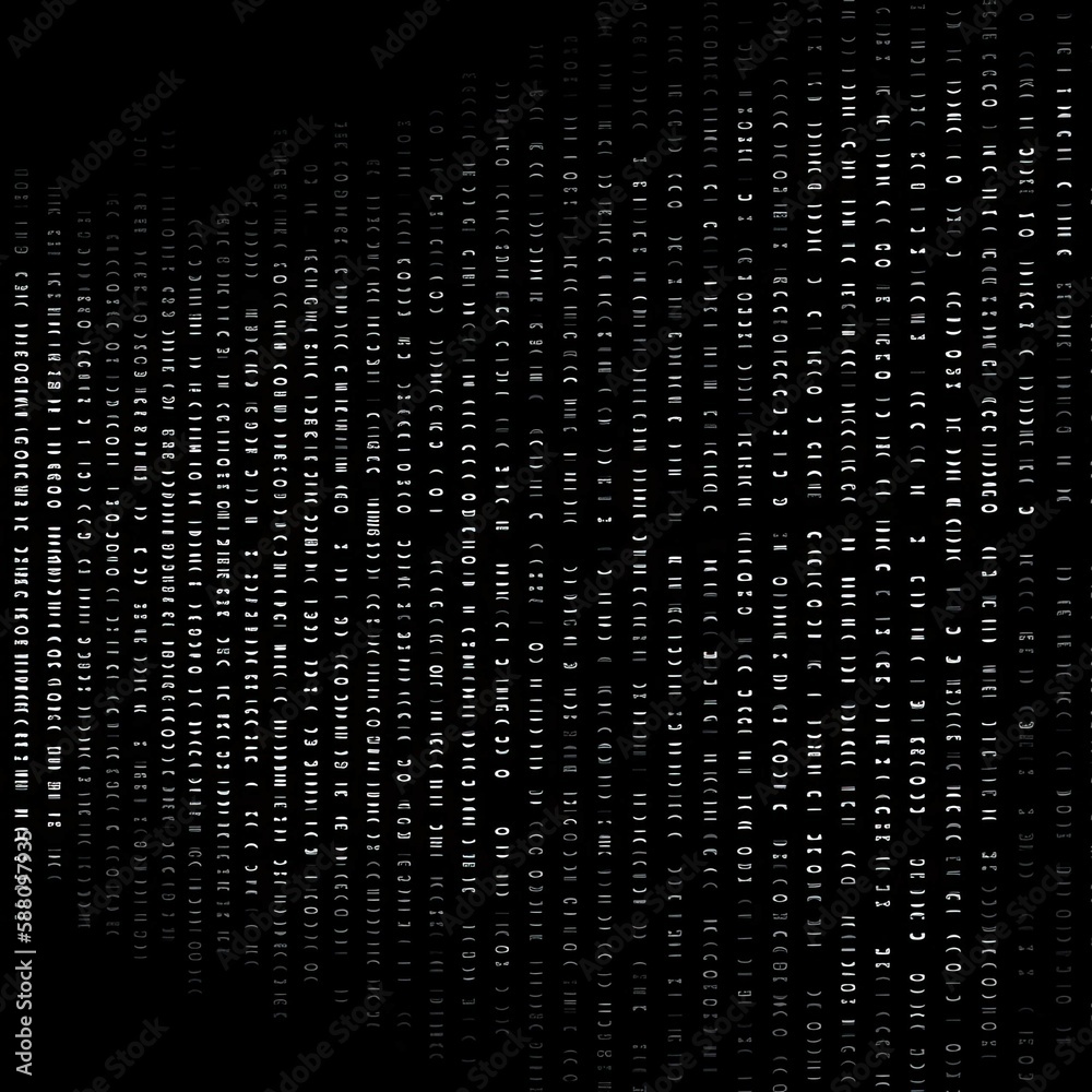 abstract binary code dark background. Generative ai. abstract binary code dark background. Generative ai.