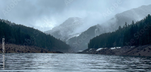 Detroit Lake, Oregon in the early spring