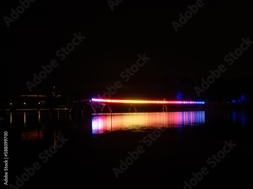 Bridge in a flood of lights photo