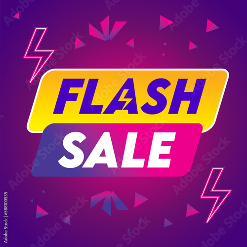 Purple Flash Sale Engaging Banner Design 