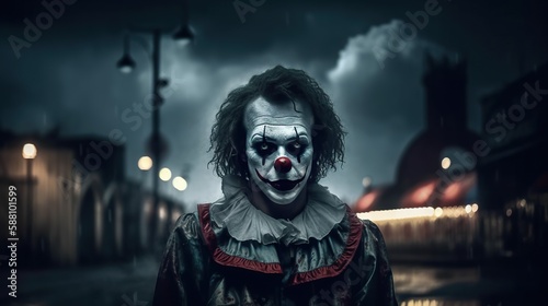 Fotografia, Obraz Evil clown