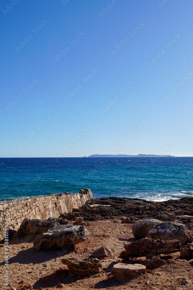 Blue sea at Cap de Ses Salines, Majorca