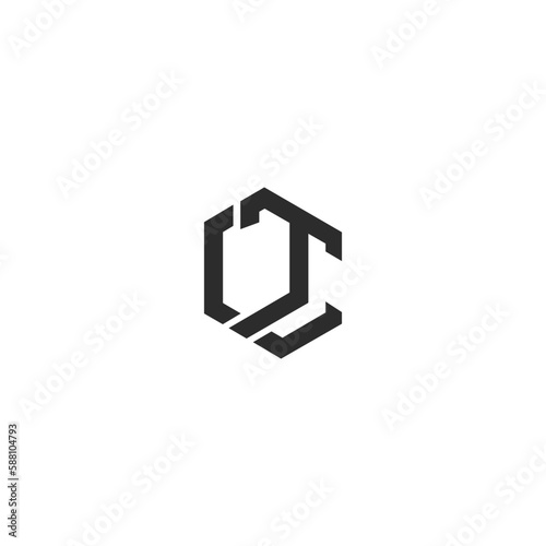 Alphabet Initials logo CT, TC, C and T