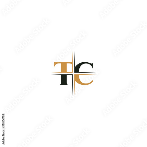 TC, CT, T AND C Abstract initial monogram letter alphabet logo design