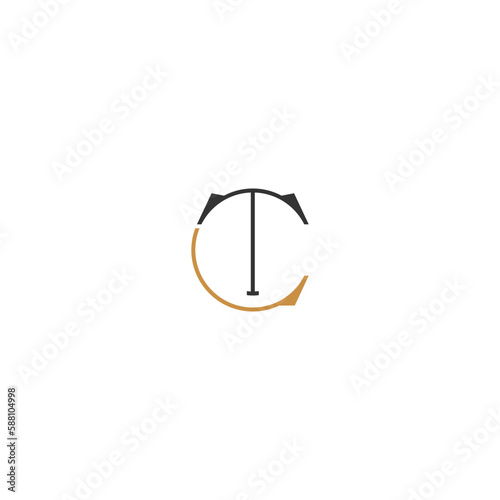 CT or TC logo and icon design