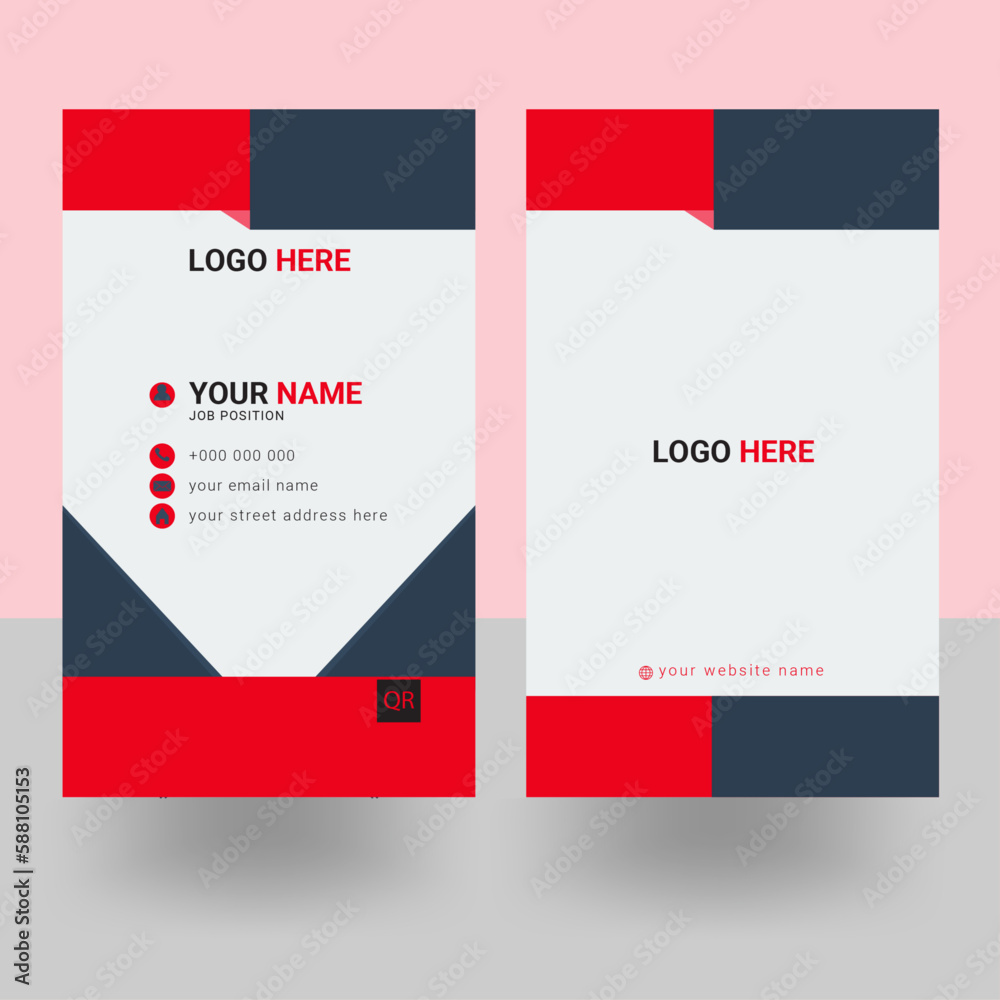 modern black and red business card template. vector file, Illustrator. modern black and red business card template. vector file, Illustrator.