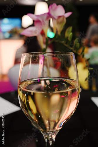 white wine in a glass