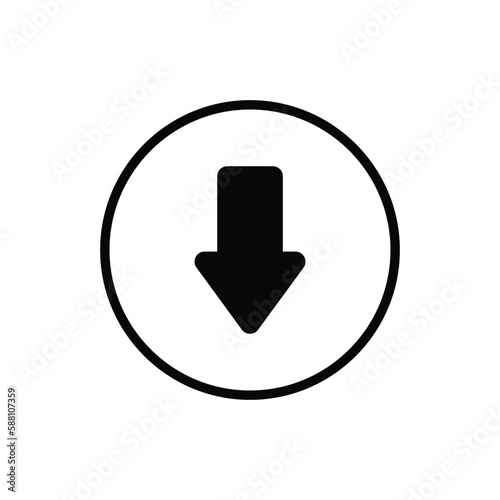 Download icon vector stock.