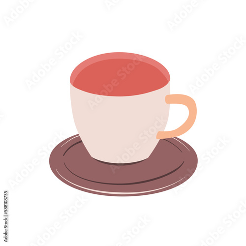 simple flat coffee mug illustration