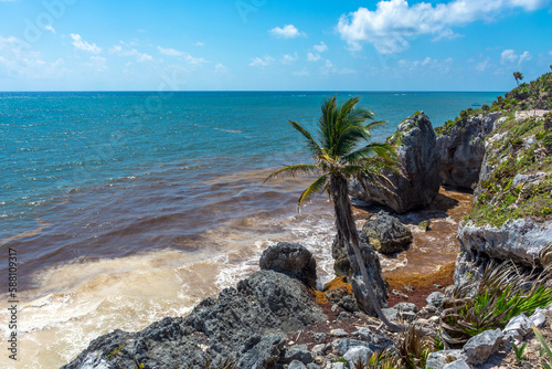 Mexico ancient Mayan city on the Caribbean coast in Tulum. photo