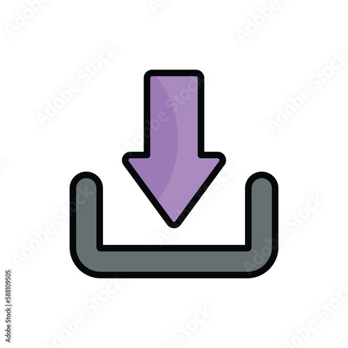 Download icon vector stock.