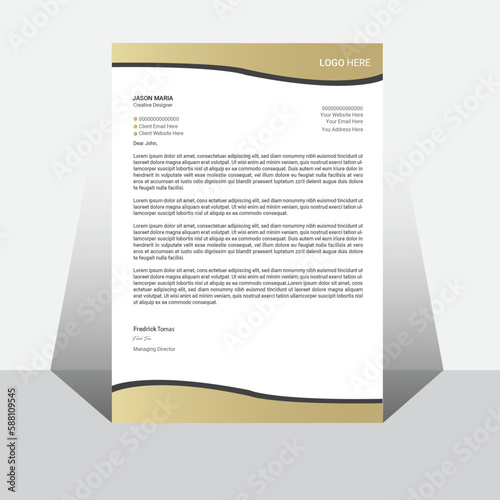 Modern Creative & Clean business style letterhead bundle of your corporate project design. Set to print with vector. Letterhead template in Abstract style design.