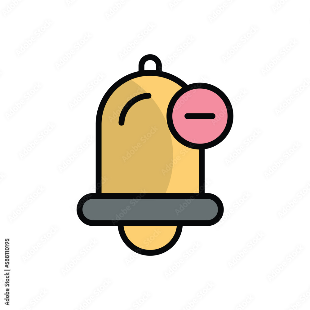 Notification Block icon vector stock.