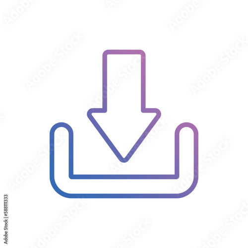 Download icon vector stock.