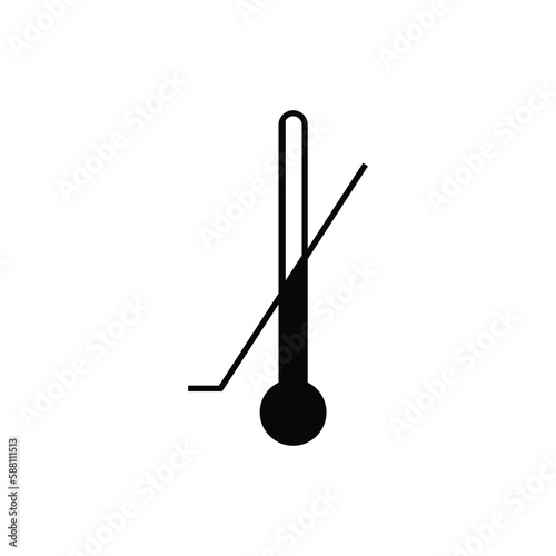 Lower limit of temperature sign icon. Graphical symbol modern, simple, vector, icon for website design, mobile app, ui. Vector Illustration