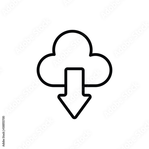 Data Download icon vector stock.