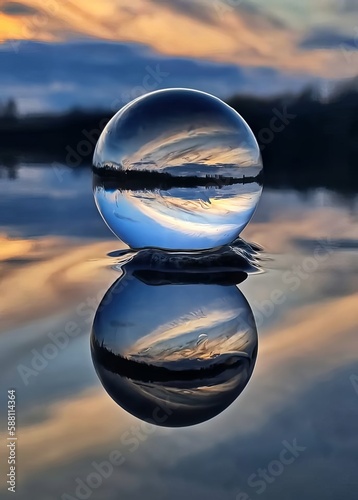 crystal ball on the water