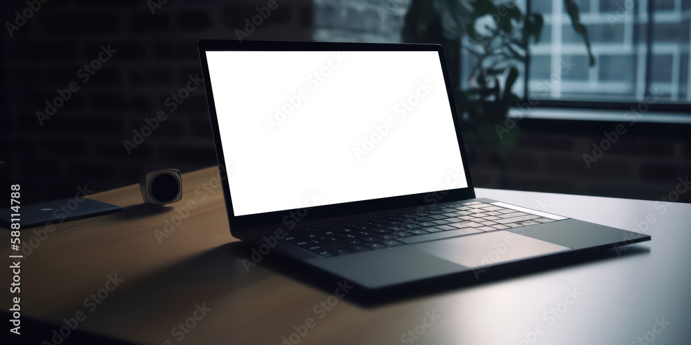 laptop or computer on top of the table, generative ai laptop or computer on top of the table, generative ai