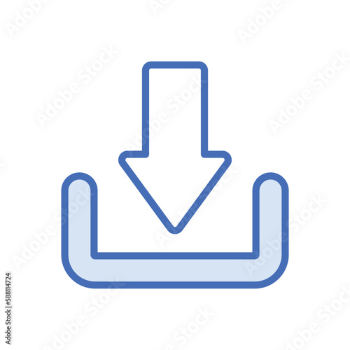Download icon vector stock.