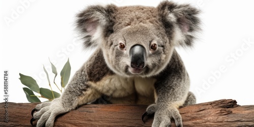 koala isolated on background  generative  ai