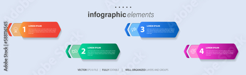 Set of infographics elements in modern flat business style 