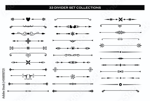 divider border vector design collection 19