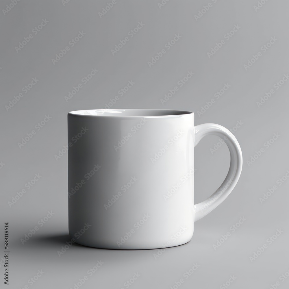 white mug mockup in living room, ultra detailed. Generative AI white mug mockup in living room, ultra detailed. Generative AI