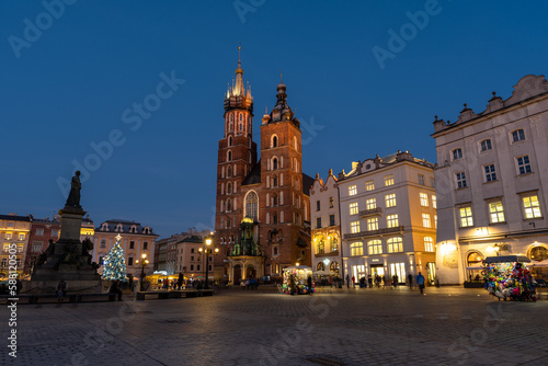Bazylika Mariacki przy rynku g    wnym w Krakowie   St. Mary s Basilica at the main square in Krakow