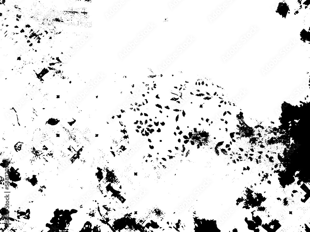 Rustic grunge texture with grain and stains. Abstract noise background. PNG graphic illustration with transparent background.