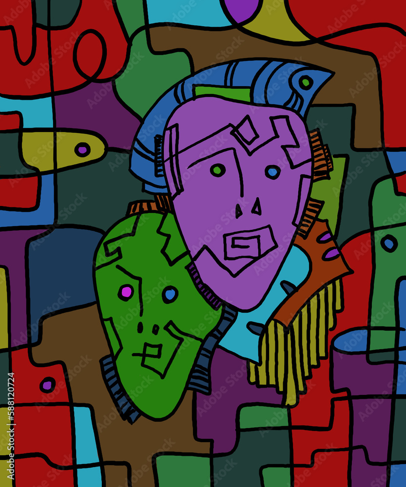 Abstract image for printing - digital painting Abstract image for printing - digital painting
