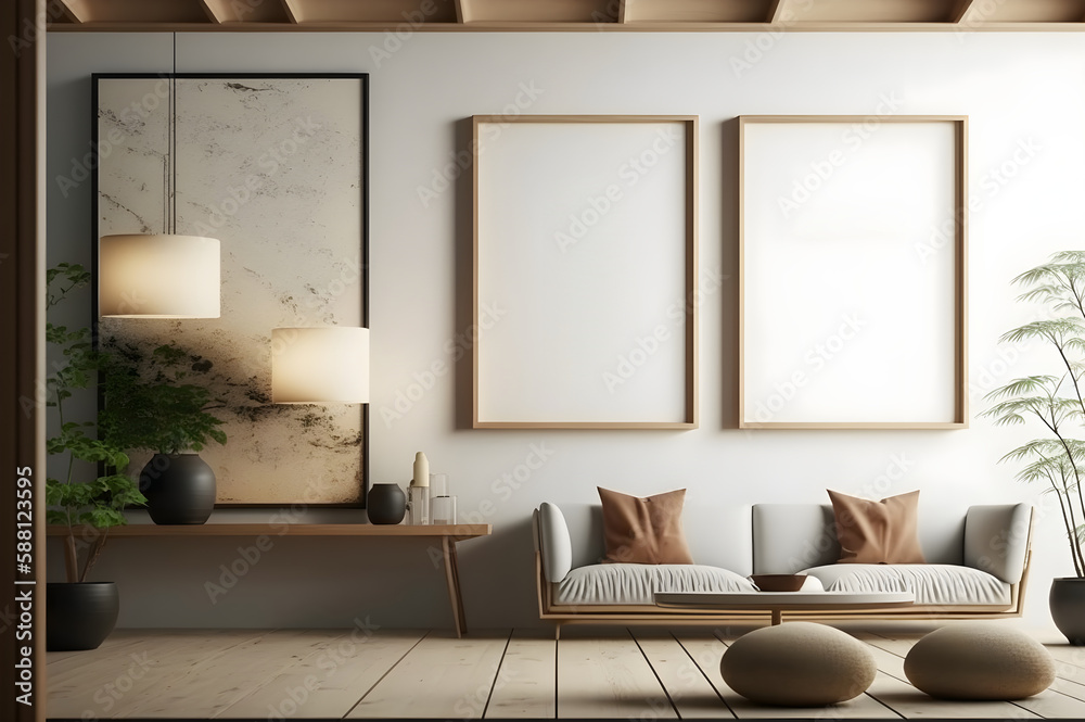 Frame Mockup for Poster and Pictures. Mockup poster frame. Generative AI, Modern, Scandinavian, Luxury,Dark Room, Dark Design Frame Mockup for Poster and Pictures. Mockup poster frame. Generative AI, Modern, Scandinavian, Luxury,Dark Room, Dark Design