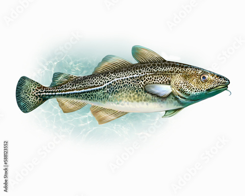 Atlantic cod, Gadus morhua photo