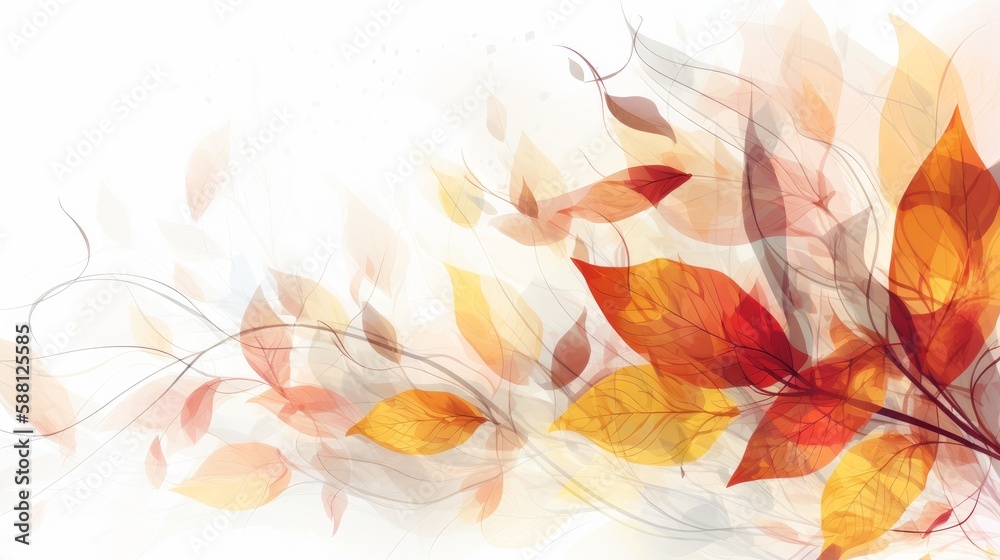 Autumn abstract background, organic lines.