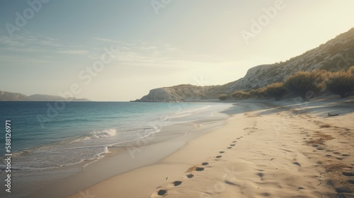 Wallpaper Mural Beautiful landscape of a beach with clear blue water and white sand, Generative AI

 Torontodigital.ca