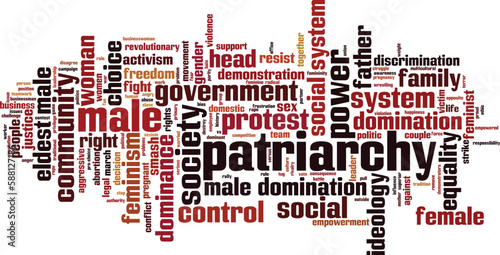 Patriarchy word cloud concept. Collage made of words about patriarchy. Vector illustration 