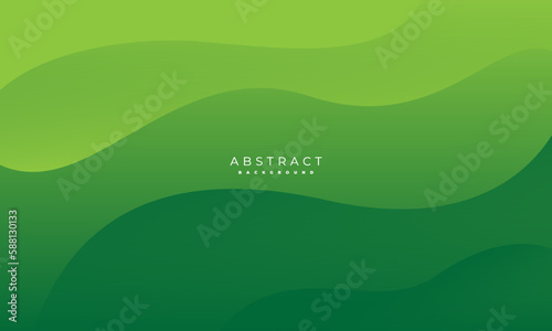 simple green background . modern wavy background style