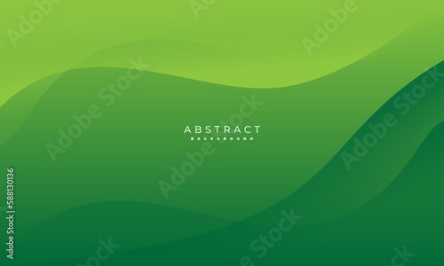 simple green background . modern wavy background style